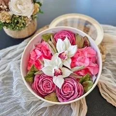 Зефир цветы «Орхидея» / 21 см