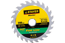 Диск пильный по дереву MASTER «FAST-Line» (200х32 мм; 24Т) для циркулярных пил Stayer 3680-200-32-24
