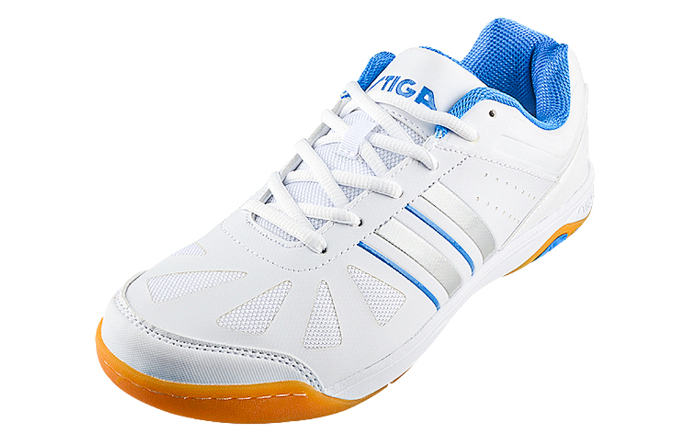 Stiga Slip Resistant Breathable Abrasion Resistant Low top Training Shoes Unisex White Blue