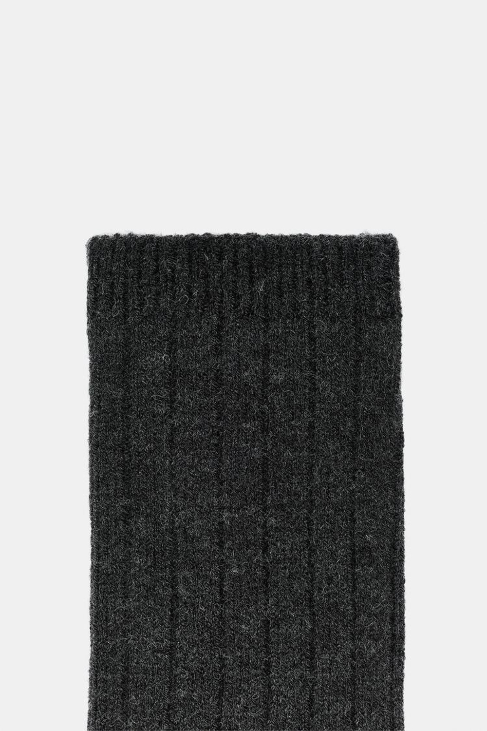 ZARA БАЗОВЫЕ НОСКИ В РУБЧИК, СЕРЫЙ МЕЛАНЖ