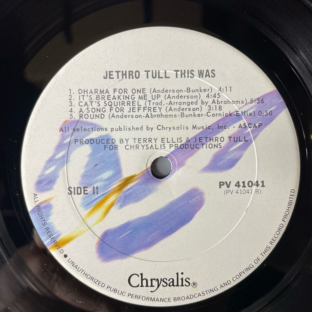 Винтажная виниловая пластинка LP Jethro Tull This Was (США 1983) My Sunday Feeling