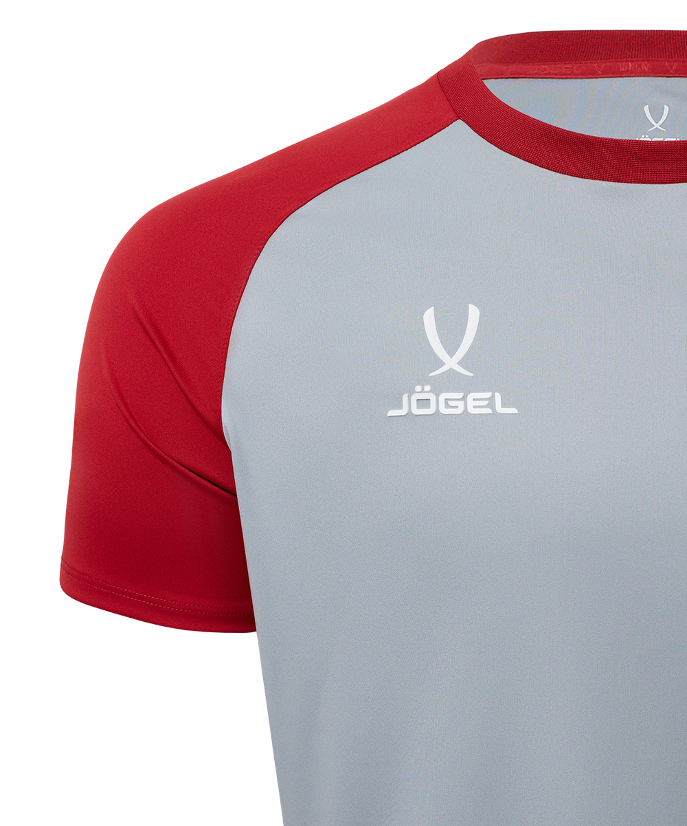 Футболка тренировочная JOGEL PREMIER PerFormDRY Training Tee, серый/темно-красный