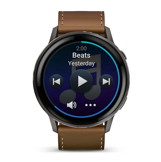 Умные часы Garmin Venu 4 - 45мм Slate with Black Silicone Band and Brown Leather Band