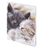 Блокнот А6 80л,клетка,твердый переплет"Котики"(STAFF)