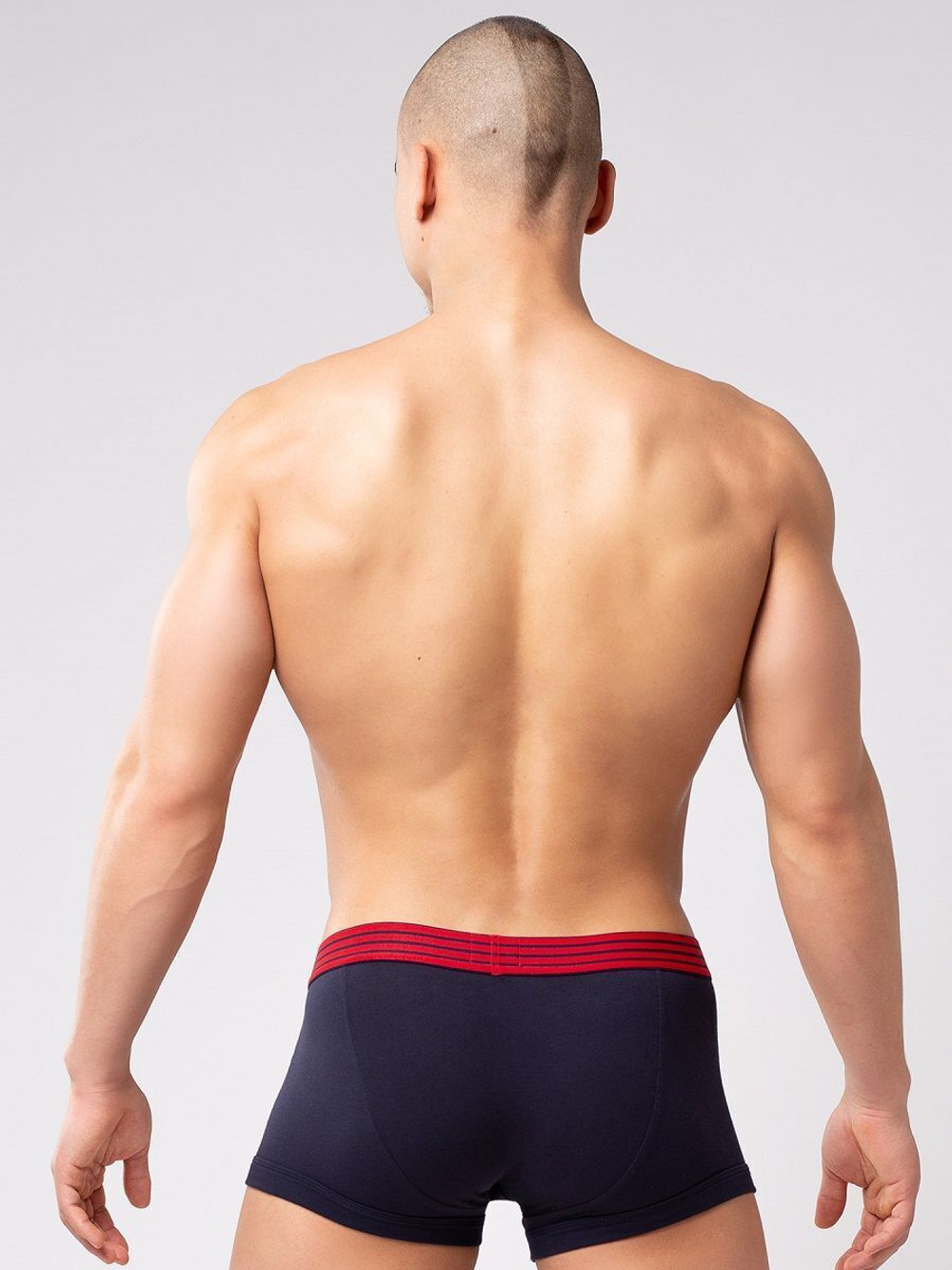 Мужские укороченные боксеры из мягкого хлопкового трикотажа (Размер: L) (Цвет: серый)