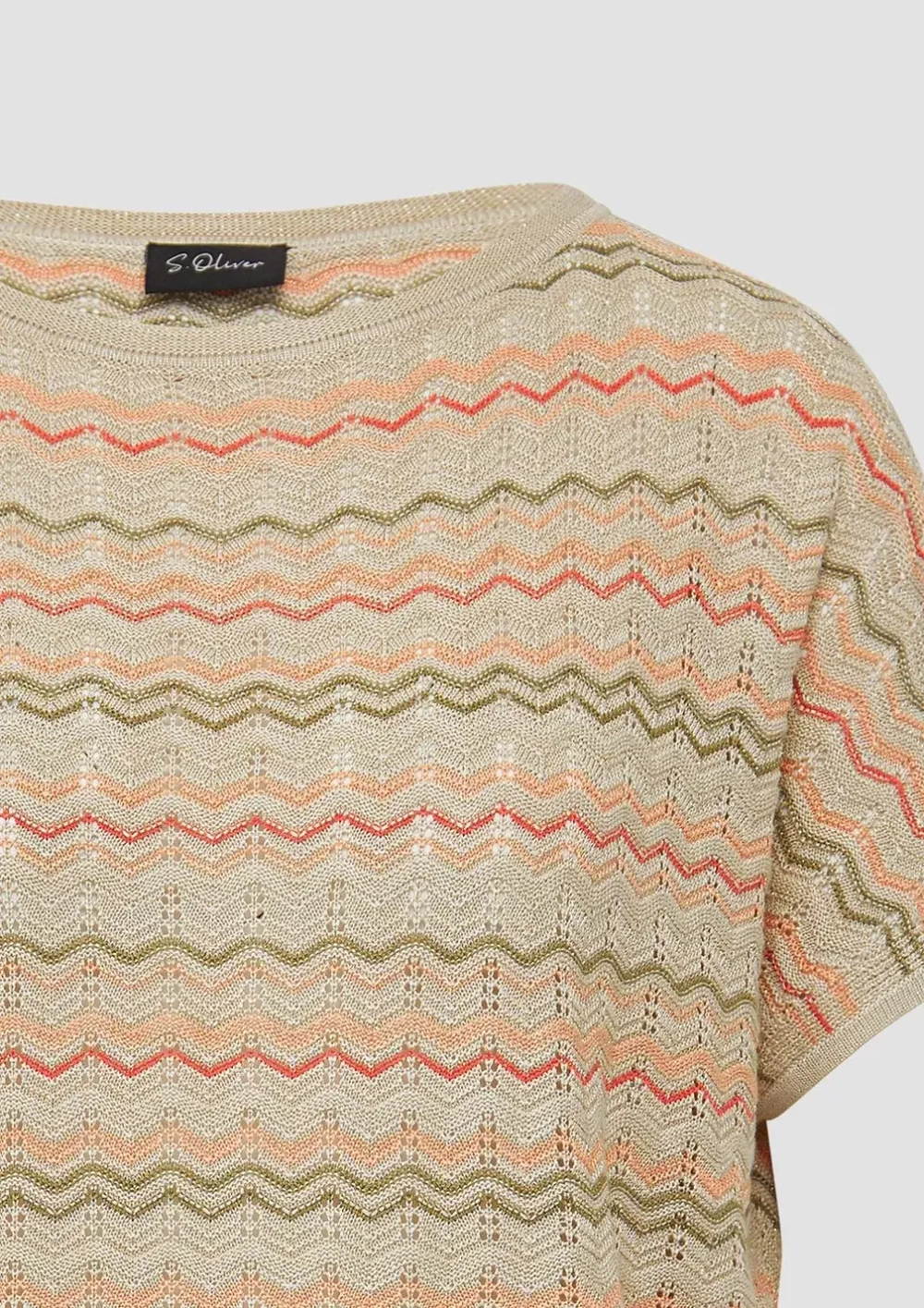Вязаный топ с зигзагообразным рисунком в расслабленной посадке s.Oliver Black Label