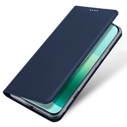 Чехол книжка из PU кожи синего цвета от Dux Ducis для смартфона Honor 400 Lite, серия Skin Pro Series Case