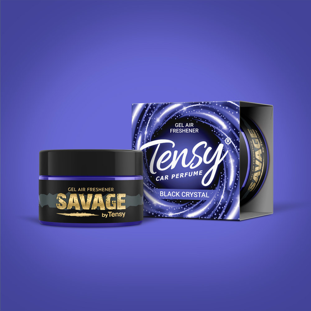 Ароматизатор "Tensy" на панель банка Черный лёд (40шт/кор)