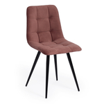 Стул CHILLY (mod. 7095-1) ткань/металл, 45x53х88 см, высота до сиденья 50 см, коралловый barkhat 15 /черный