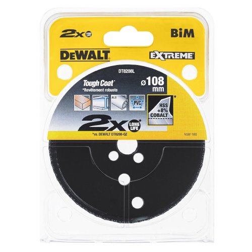 Цифенбор с карбидным покрытием DEWALT DT 8208 L 108*46 мм