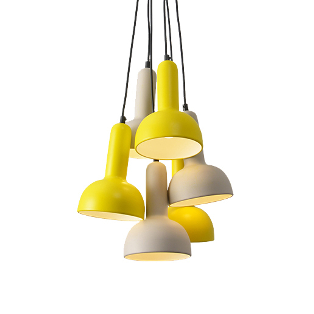 Pendant design lamp  TORCH S2 by Sylvain Willenz (6 lampshades)