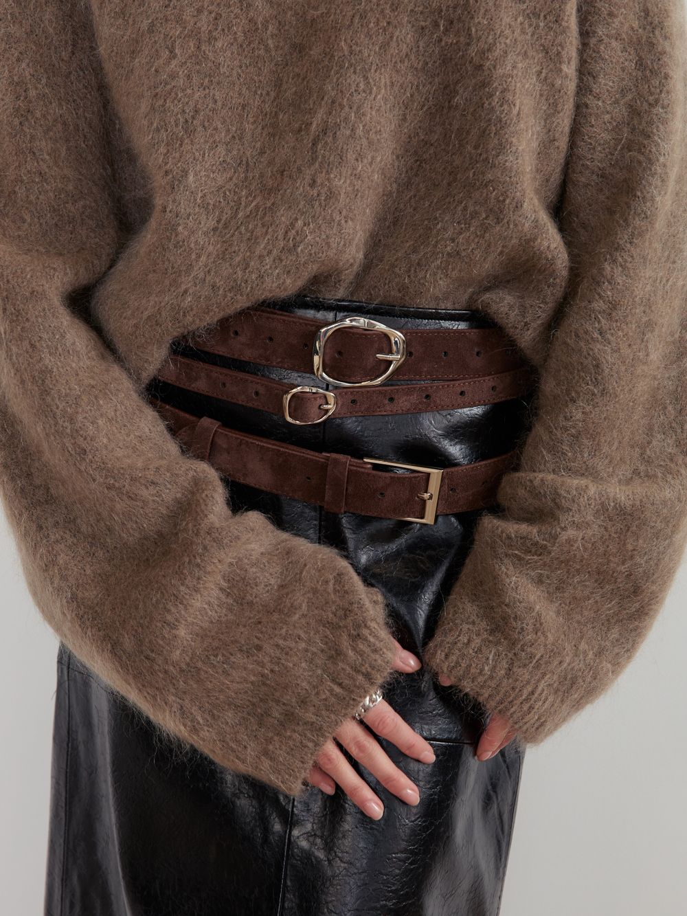 БАЗОВЫЙ РЕМЕНЬ ЗАМША ТЕМНЫЙ ШОКОЛАД