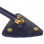 Швабра треугольная с отжимом, ручка 130 см цвет синий