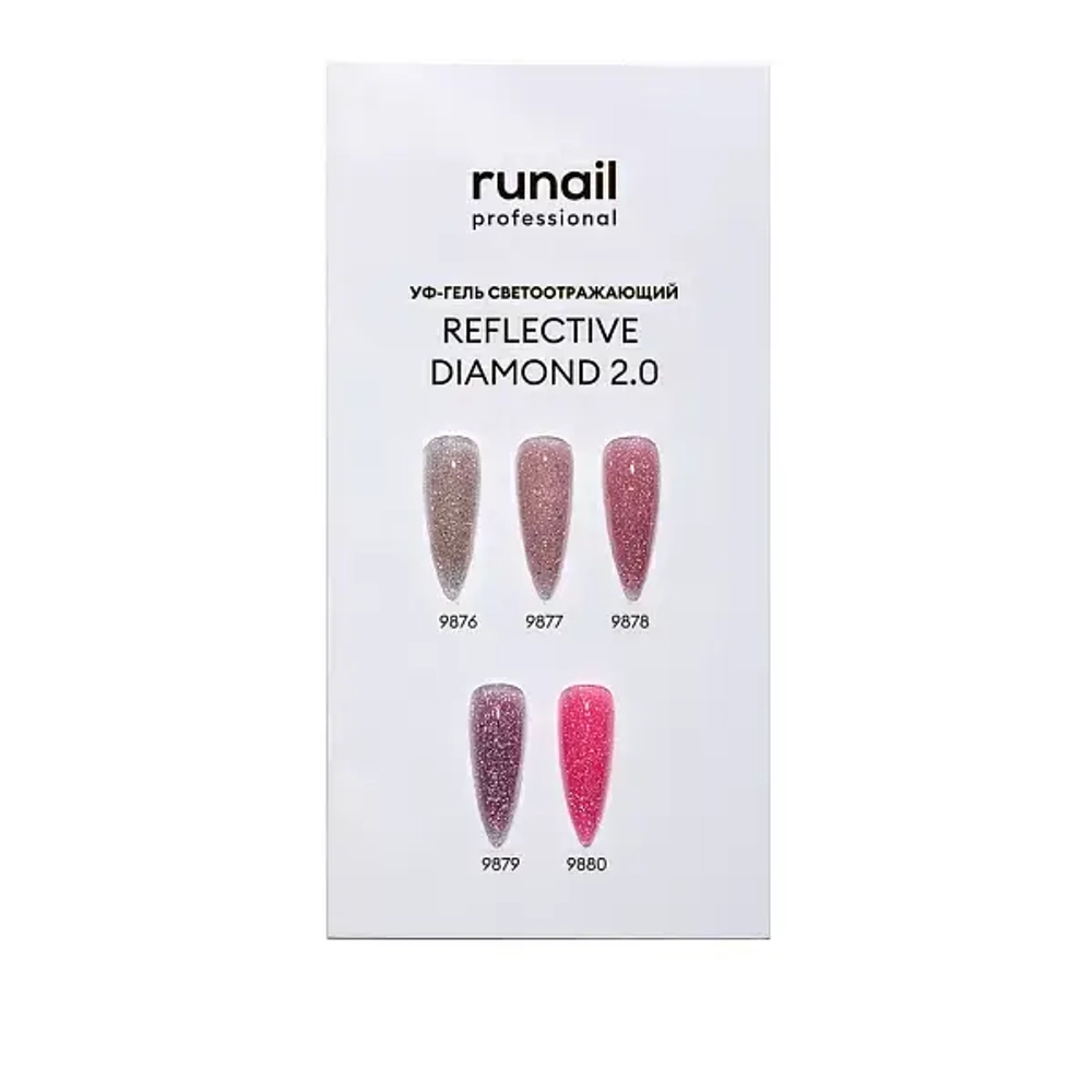 Runail Моделирующий УФ-гель светоотражающий №9880 BUILDER UV GEL REFLECTIVE DIAMOND 2.0, 15г