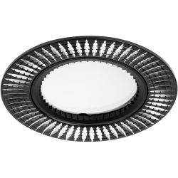 Светильник встраиваемый алюминиевый ЭРА KL32 AL/BK/1 под лампу MR16 GU5.3 черный/серебро | Алюминиевые встраиваемые светильники