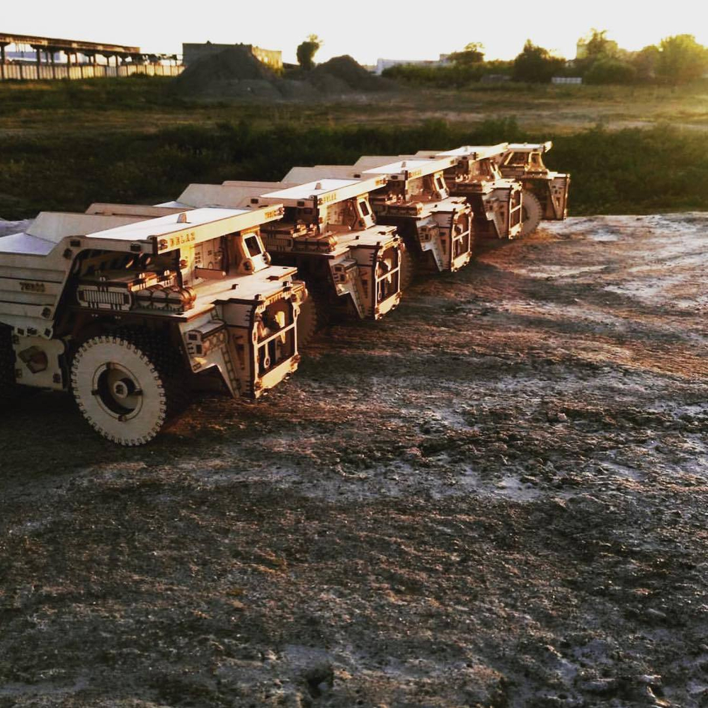 Белаз 75600 от Eco Wood Art - Деревянный конструктор, сборная механическая модель, 3D пазл