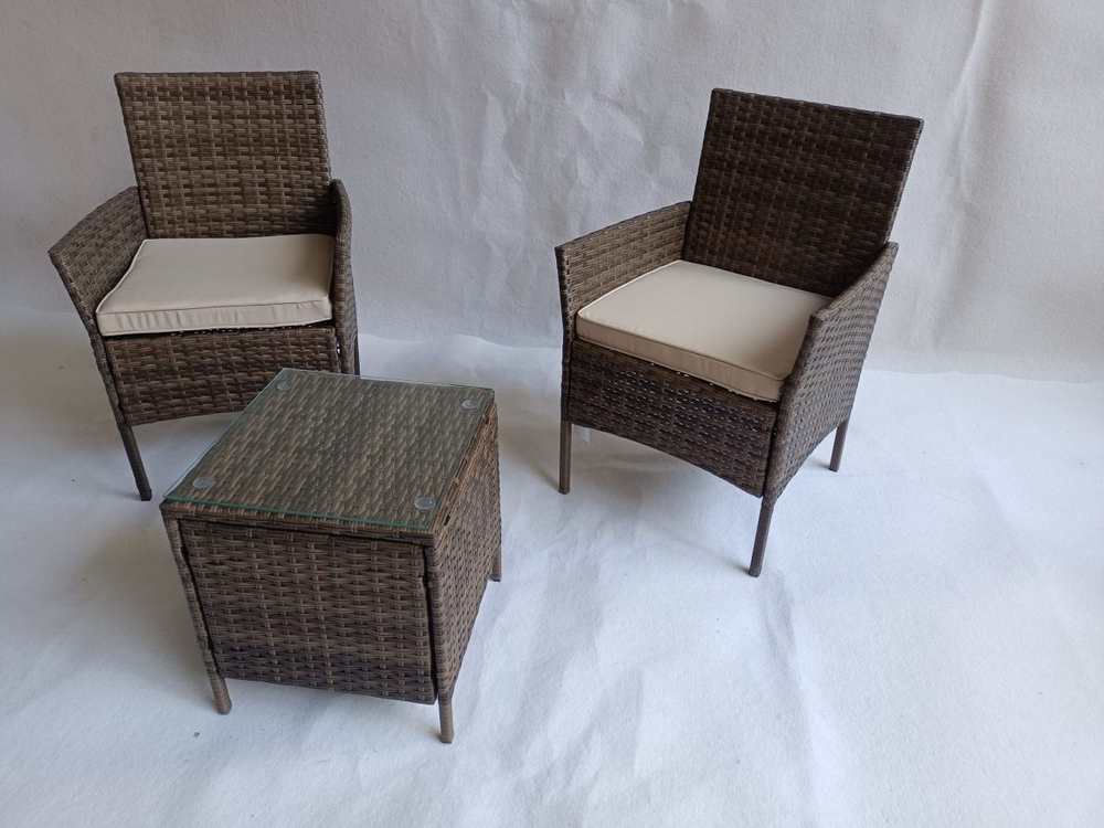 Комплект мебели из ротанга VIRGINIYA BALCONY SET brown