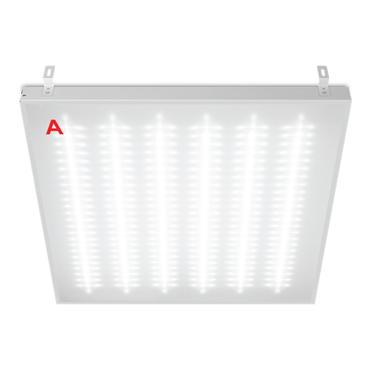 Светильник ГРИЛЬЯТО ДВО02-042 с БАП EM1 54Вт 6500К IP40 Микропризма 6500лм 588х588х40мм WOLTA PRO