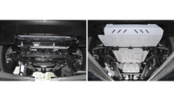 Защита радиатора, картера, КПП и РК Rival для Mercedes-Benz G-klasse W464 (V - 2.9D (249 л.с.); 4.0 (421/585 л.с.)) 2018-н.в., штампованная, алюминий 6 мм, с крепежом, 4 части, K333.3946.1.6