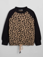 Костюм для девочки с юбкой леопардовый