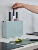 Набор из 4-х разделочных досок и 4-х ножей с держателем cut&store