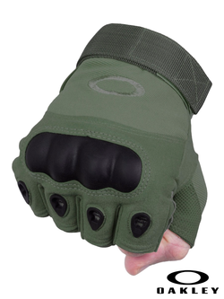 Перчатки беспалые с костяшками Oakley Factory Pilot Gloves (OK-323). Олива