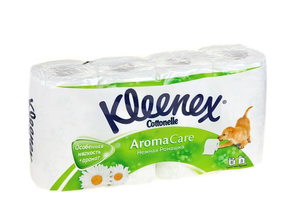 ТУАЛЕТНАЯ БУМАГА KLEENEX AROMA CARE НЕЖНАЯ РОМАШКА (8ШТ)