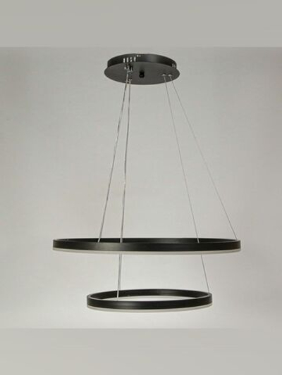 Люстра подвесная светодиодная Lanbos, 2 LED лампы, 63 Вт, до 20 кв м, черная