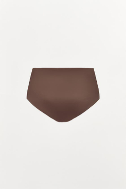 ZARA МОДЕЛИРУЮЩИЕ ТРУСЫ С ВЫСОКОЙ ПОСАДКОЙ, КОРИЧНЕВЫЙ