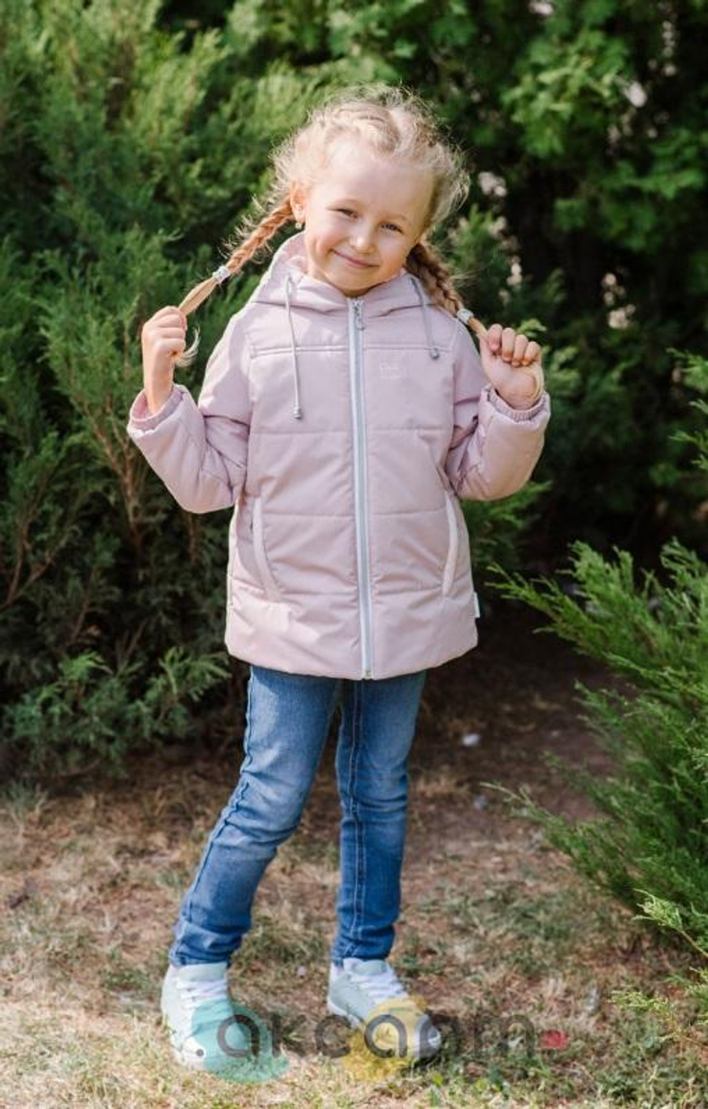 Куртка для девочек "Кими" 28, 110р, св.какао/св.персик