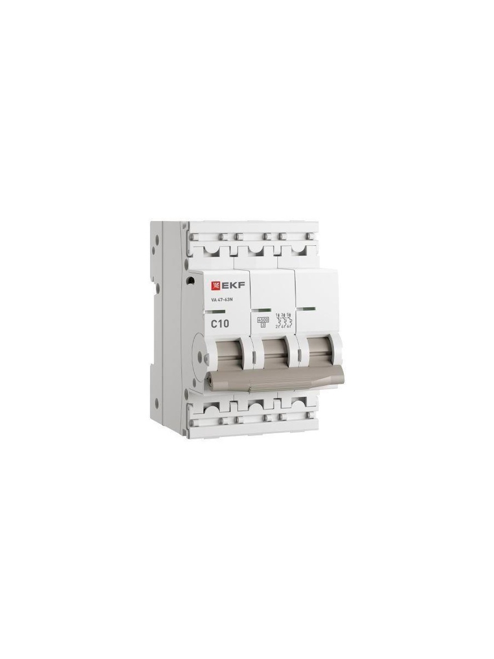 Выключатель автоматический 3п C 10А 4.5кА ВА 47-63N PROxima EKF M634310C