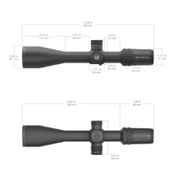 Оптический прицел Vector Optics ORION PRO MAX 6-24x50 HD FFP MOA (SCFF-44) схема размеров