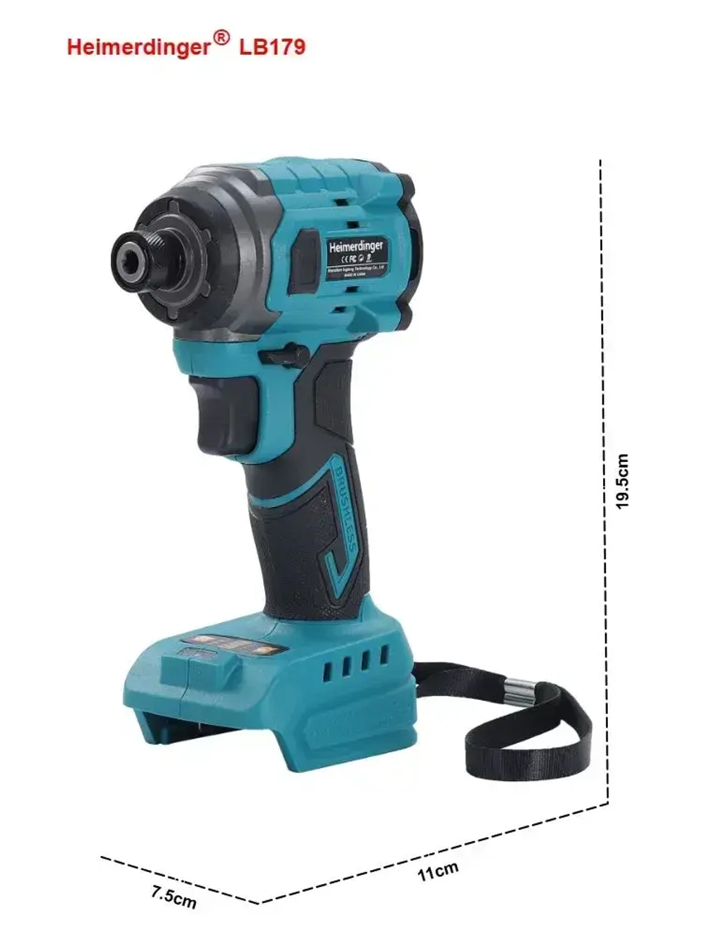 Беспроводной ударный шуруповерт LB179 Heimerdinger 18В, максимум 220N.m, без батареи