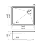 Кухонная мойка Omoikiri Taki-54-U/IF-GB Side SF