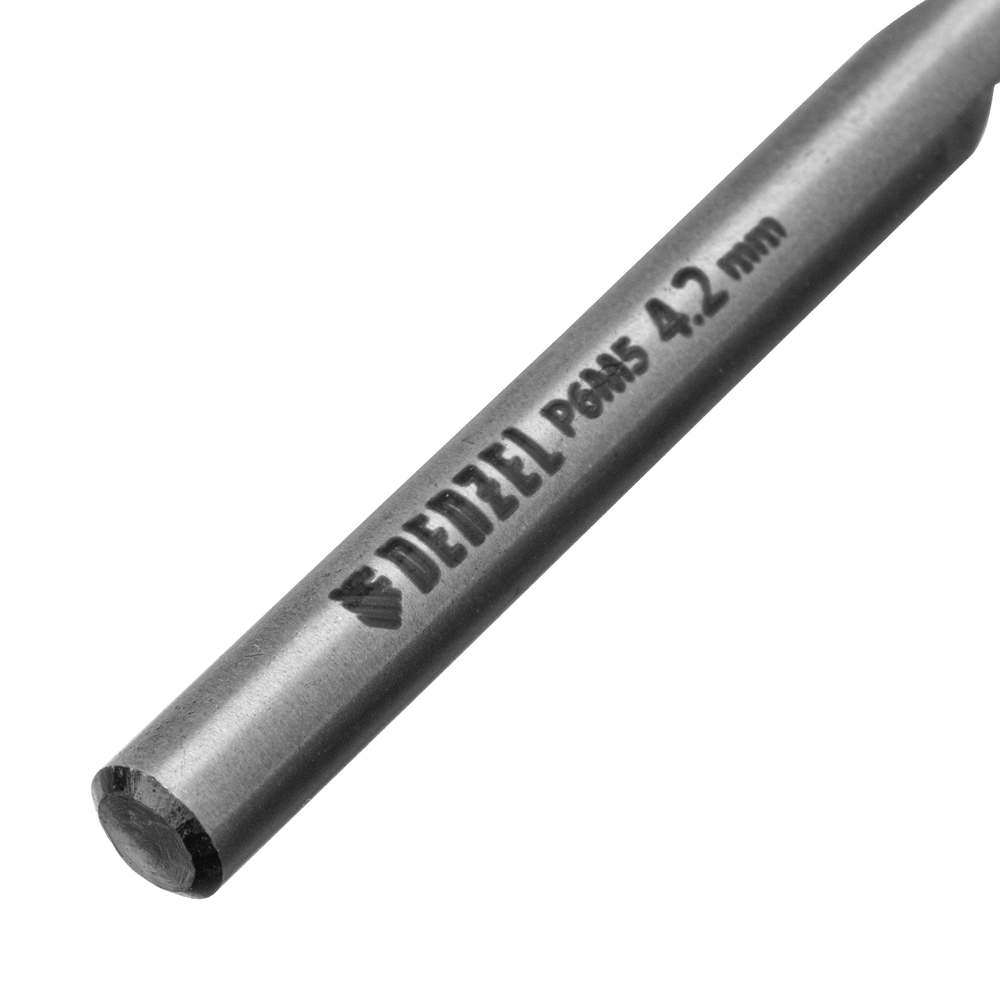 Сверло спиральное по металлу 4,2 x 75мм, Р6М5, Golden Tip, многогранная заточка Denzel