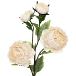 Искусственные цветы «FLOWERS MAGIC» 63см Пионы 4 цветка шампань