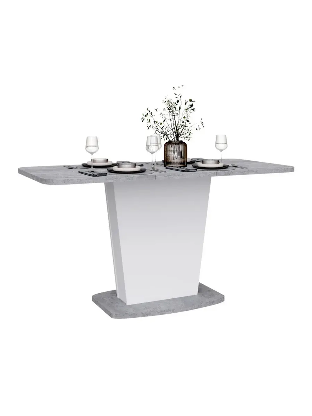 Стол кухонный Белый Комфорт 110(145)х68х75 см