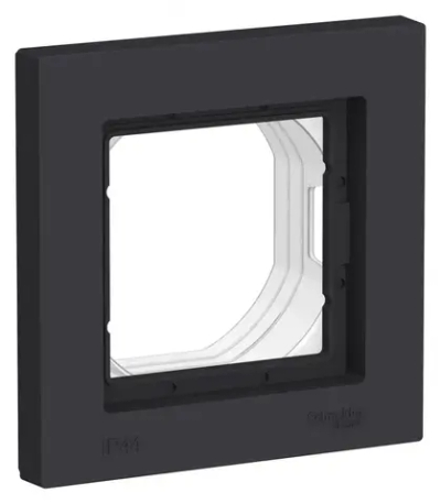 ATLASDESIGN AQUA 1-постовая РАМКА, IP44, КАРБОН