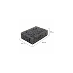 Губки для посуды BLACK 98х66х30 мм, 10 шт., КРУПНОПОРИСТЫЙ поролон/абразив LAIMA, 608648