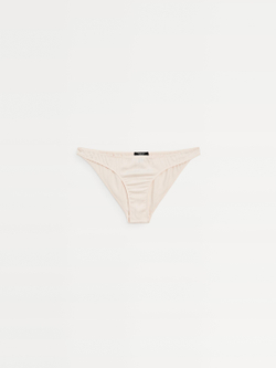 Massimo Dutti Трусы из смесового атласа и шелка, кремовый