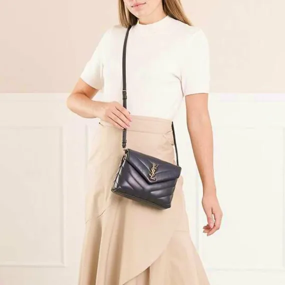 Сумка Saint Laurent Loulou Toy темно-серый