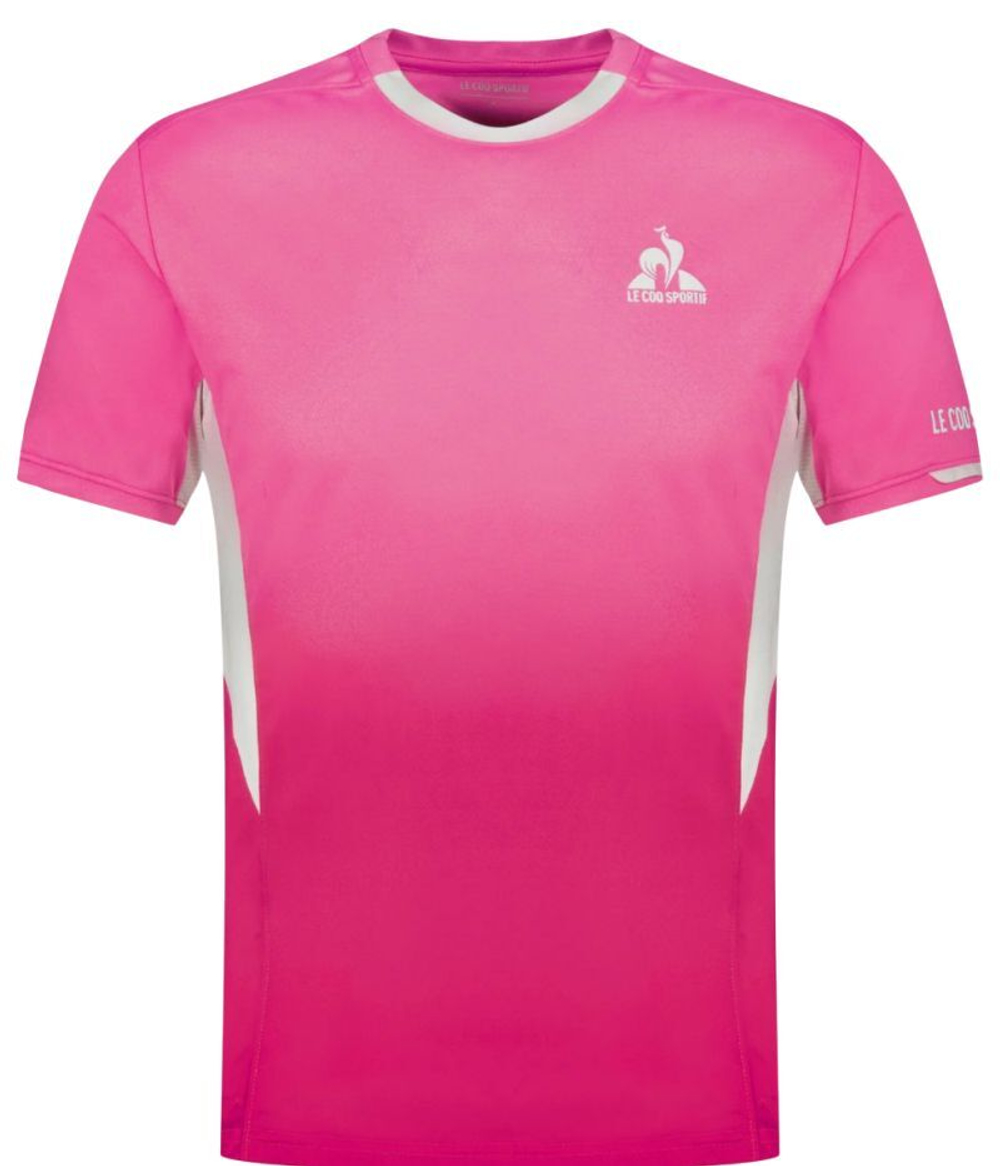 Мужская теннисная футболка Le Coq Sportif Tennis Pro 25 N°1 - Розовый