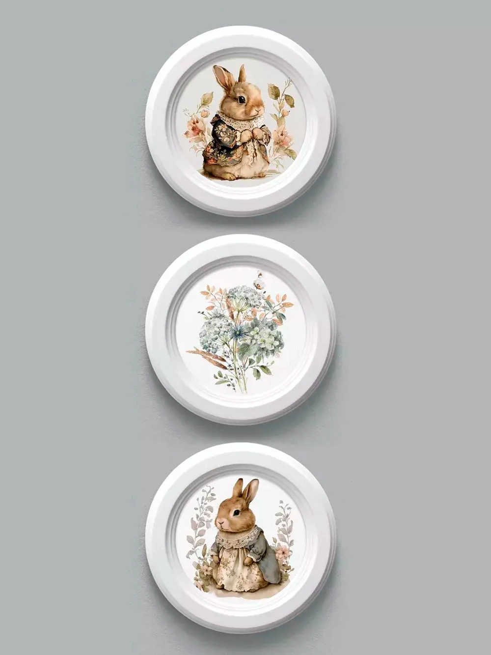 Картины на стену интерьерная на холсте 3 шт 17.5 см