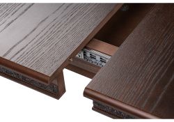 Деревянный стол Джил 140(180)х80х78 орех / коричневая патина