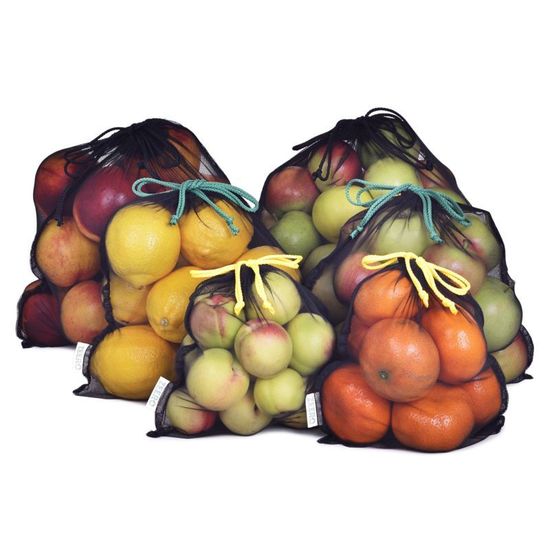 Набор экомешочков "Чёрный" 2+2+2