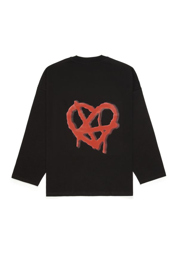 Лонгслив Logo Heart черный - фото 2