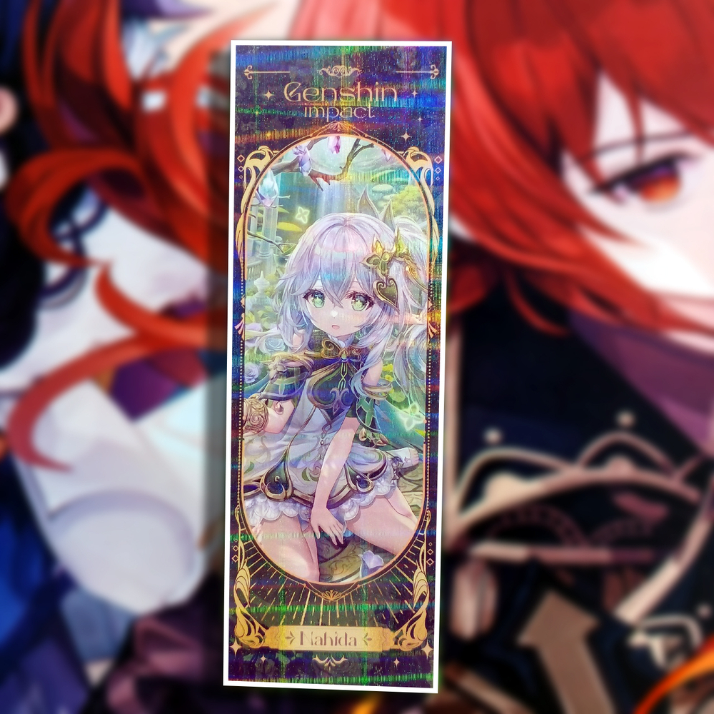Закладка голографическая "Genshin Impact / Геншин"