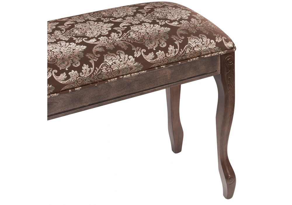 Банкетка Woodville Валентино орех, шоколад, ножки орех