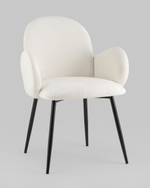 Стул обеденный Wave букле белый