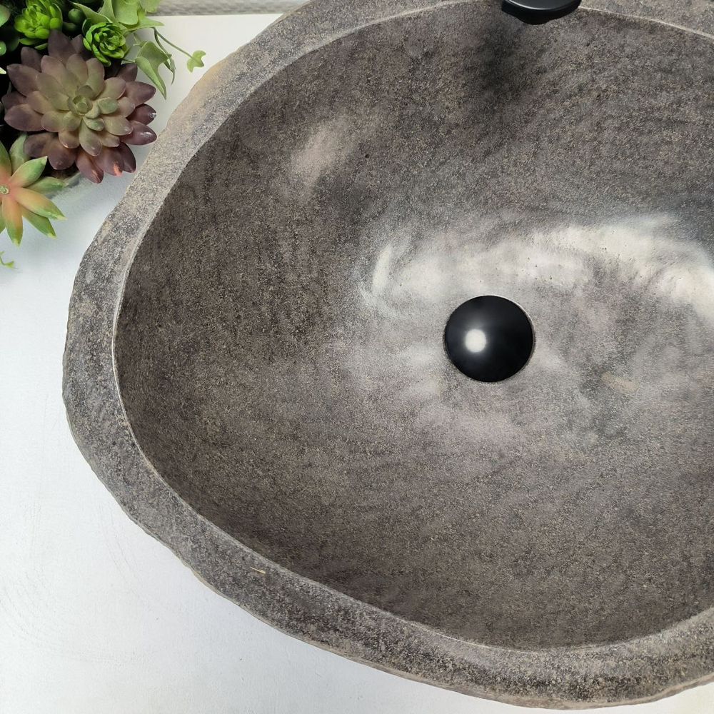 Раковина из речного камня RS63373 (55*47*16) 0123